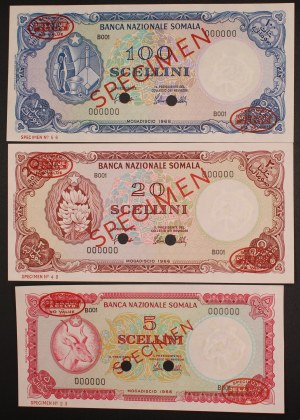 Somálsko. 3ks sada vzorků