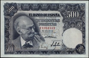 Spain. 1951 500 Pesetas