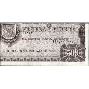 Spain. 1976 Specimen Fabrica Nacional de Moneda y Timbre w/ Arabic Print Rare