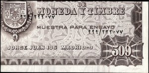 Spain. 1976 Specimen Fabrica Nacional de Moneda y Timbre w/ Arabic Print Rare