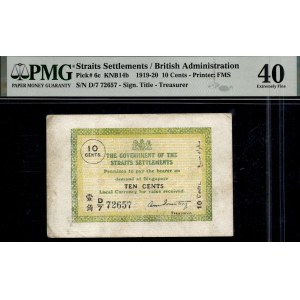 Straits Settlements. 1919 10 Cents