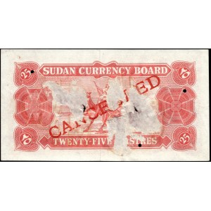 Sudan. 25 Piastres specimen