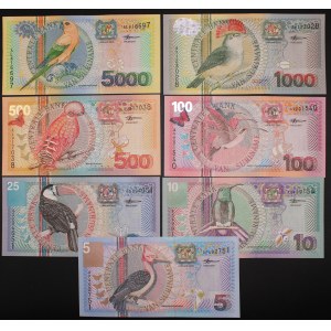 Suriname. 2000 5 10 25 100 500 1000 5000 Gulden