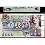Switzerland. 1000 Francs specimen