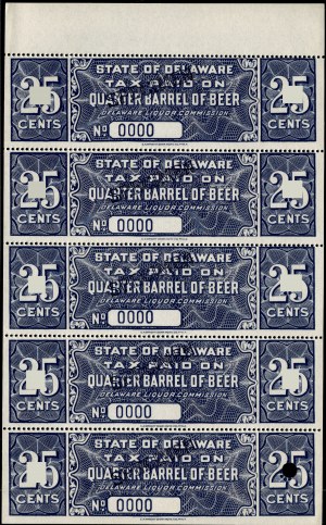 United States of America. 25 Cents State of Delaware
