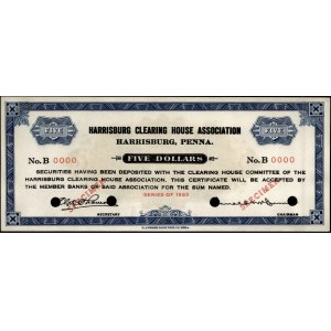 United States of America. 1933 5 Dollars Harrisburg, Penna