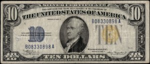 United States of America. 1934 A 10 Dollars Prefix BA North Africa & Sicily Occupation