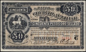 Uruguay. 1887 50 Pesos