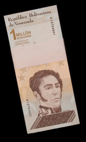 Venezuela. 1 Million Bolivares 2020 Consecutive Bundle 100 Pieces