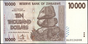 Zimbabwe. 2008 10000 Dollars