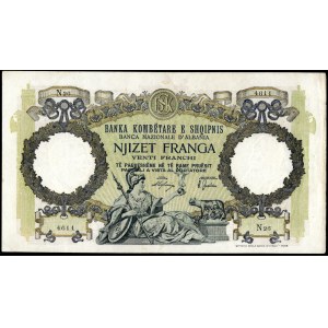 Albania. 1939 20 Franga Italian Occupation