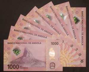 Angola. 2023 1000 kwanzů 7 po sobě jdoucích kusů