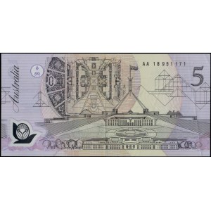Australia. 1992 5 Dollars Prefix AA 18