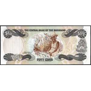 Bahamas. 1974 1/2 Dollar 50 Cents Prefix A