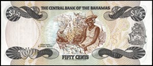 Bahamas. 1974 1/2 Dollar 50 Cents Prefix A