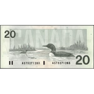 Canada. 1991 20 Dollars Prefix AST