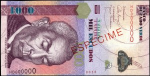 Cape Verde. 1000 Escudos specimen