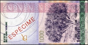 Cape Verde. 1000 Escudos specimen