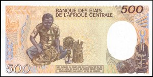 Středoafrické státy. 1987 500 franků