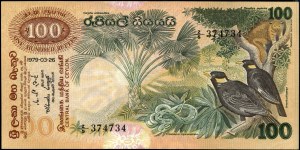 Ceylon. 1979 100 Rupees