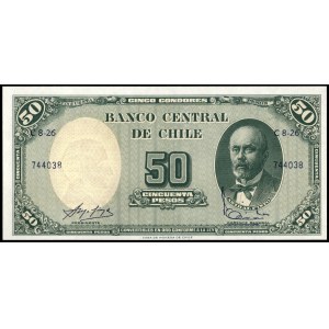 Chile. 1964 5 Centesimos Overprint on 50 Pesos