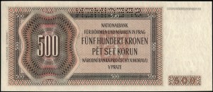 Bohemia Moravia. 1942 500 Korun Specimen Prefix CHA