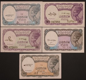 Egypt. 1940 5 piastrů 5 kusů