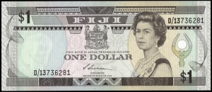 Fiji. 1993 1 Dollar Prefix D/13