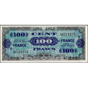 France. 1944 100 Francs Allied Military Currency Treasury