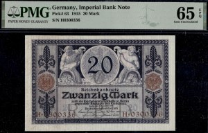 Germany. 1915 20 Mark Imperial Bank