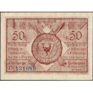 Germany. 1918 Füssen 50 Pfennig Kleingeld