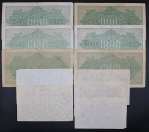 Germany. 1922-23 1000 2 Million Mark 11 Pieces