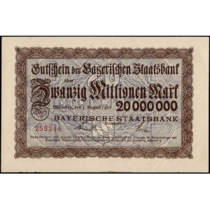 Germany. 1923 Bavaria 20 Million Marks
