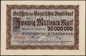 Germany. 1923 Bavaria 20 Million Marks