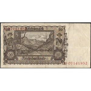 Germany. 1939 20 Reichsmark Prefix H Third Reich