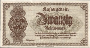 Germany. 1945 Sudetenland & Lower Silesia 20 Reichsmark