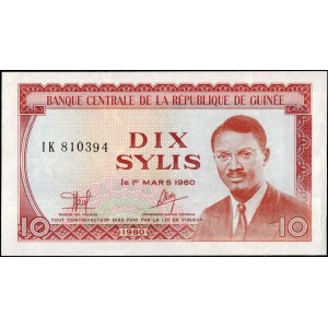 Guinea. 1980 10 Sylis Prefix IK