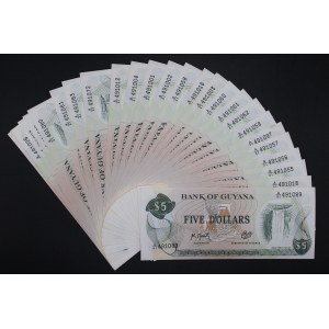 Guyana. 1992 5 Dollars 26 Pieces