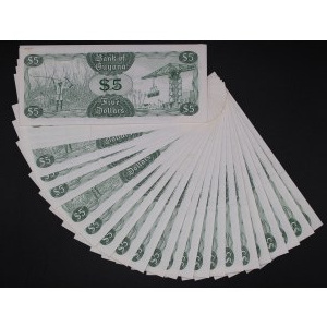 Guyana. 1992 5 Dollars 26 Pieces
