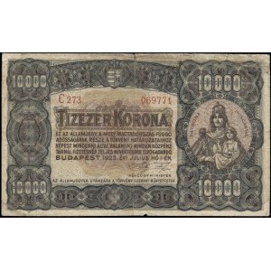 Hungary. 1923 10000 Korona Rare