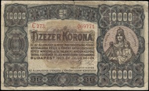 Hungary. 1923 10000 Korona Rare