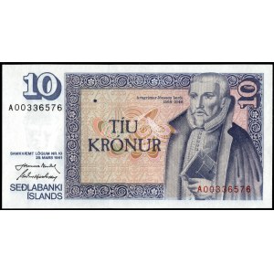 Iceland. 1961 10 Kronur