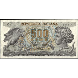 Italy. 1967 500 Lire Prefix O17