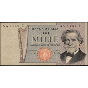Italy. 1969 1000 Lire Prefix QA Z