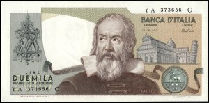 Italy. 1973 2000 Lire Prefix YA C