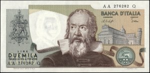 Italy. 1976 2000 Lire Prefix AA Q