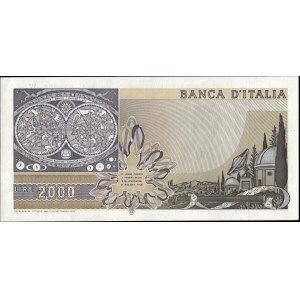 Italy. 1976 2000 Lire Prefix AA W