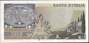 Italy. 1976 2000 Lire Prefix AA W
