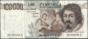 Italy. 1983 100000 Lire Prefix HD G