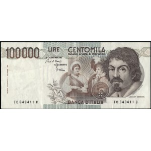 Italy. 1983 100000 Lire Prefix TC C